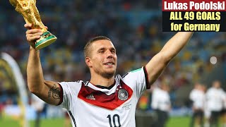 Lukas Podolski ◉ All 49 Goals for Germany 🇩🇪 [upl. by Kerril]