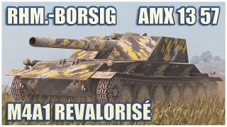 RhmBorsig WT AMX 13 57 amp M4A1 Revalorisé • WoT Blitz Gameplay [upl. by Accebar]