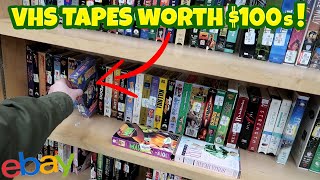 These VHS Tapes are Worth 100s Each  Thrifting Goodwill and Selling on Ebay and Amazon FBA [upl. by Ruhtra476]