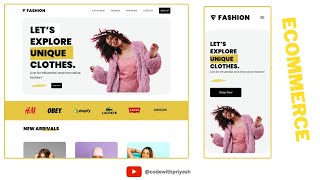 Build An Responsive Ecommerce Website Using Tailwind CSS [upl. by Acyre37]