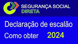 Escalão de abono  Como obter a declaração de escalão de abono 2024  Segurança Social [upl. by Urban]