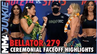 Bellator 279 Ceremonial weighin faceoff highlights [upl. by Juana]