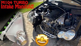 Fabricating a Custom Aluminium Intake For The M104 TURBO Mercedes W203 NEW 76mm Throttle Body [upl. by Ydeh]