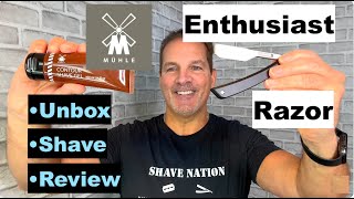 Muhle Enthusiast Shavette Razor UnboxingShaveReview [upl. by Colvert]