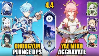 F2P Chongyun DPS ft Xianyun amp C0 Yae Miko Aggravate  Spiral Abyss 44 Floor 12  Genshin Impact [upl. by Nomead]