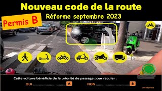 TEST Nouveau examen code de la route  Nouvelles questions conformes à la réforme sept 2023 GRATUIT [upl. by Farmelo]