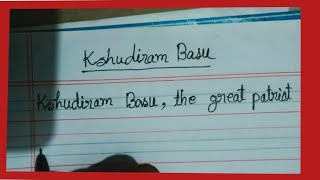 khudiram Bose paragraph essayflow [upl. by Sldney278]