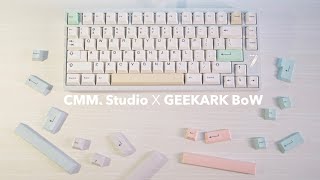 GEEKARK BoW Keycap Set Unboxing amp Typing Sounds on E7V2 Prototype [upl. by Cerell]