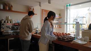 working at a bakery cafe in sydney  behind the scenes of coffee amp pastry trials 🥐 [upl. by Lynnworth]