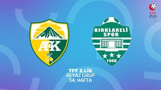 TFF 2 Lig Beyaz Grup  Adıyaman Futbol Kulübü AŞ  Kırklarelispor Futbol AŞ [upl. by Neurath]