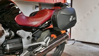 HepcoampBecker Street Softbags  CBow Bags Install on Moto Guzzi [upl. by Towne]