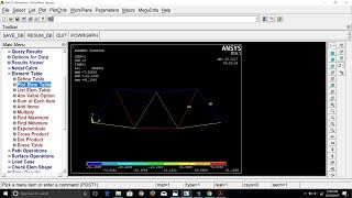 1D Static Structural analysis using ANSYS APDL  Solving Truss  Engineering Softwares [upl. by Idnaj505]