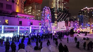 Montréal en Lumière in Downtown Montreal at night  Nuit blanche 2022 [upl. by Barnabe]