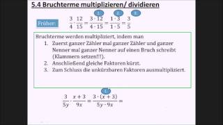 854 Bruchterme multiplizieren und dividieren [upl. by Christiansen]