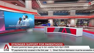 Minister Indranee Rajah and Centre for Fathering CEO Xander Ong on changes to parental leave [upl. by Dorsman177]