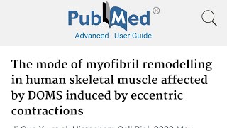 Myofibril remodelling in skeletal muscle affected by DOMS induced by eccentric contractions [upl. by Einnaf]