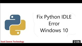 How To FIX Python IDLE Not LaunchingOpeningWorking  Complete Tutorial  Updated 2021 [upl. by Corbin303]