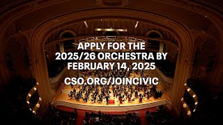 Audition for the 202526 Civic Orchestra Season [upl. by Ardnaid]