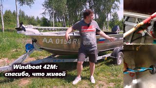 Тюнинг Windboat 42М 3 сезон Новая электрика и MotorGuide Xi3 [upl. by Olenolin]