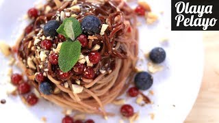 ESPAGUETIS CON CHOCOLATE SPAGHETTI ALLA CHOCOLATTA  Olaya y Pelayo [upl. by Pitarys]