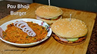 Pav Bhaji Burger  Vegetable Burger  Veg Sliders  Pav Bhaji Recipe [upl. by Ailemor]