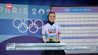 Safia Al Sayegh competed in her first 158 KM road race at the Paris Olympics [upl. by Poul]