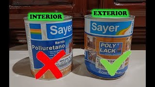 Preparación y aplicación Barniz de poliuretano INTERIOR vs EXTERIOR [upl. by Treblig]