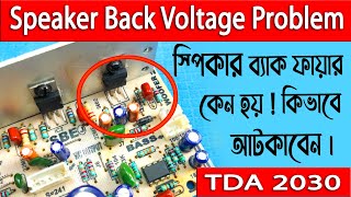 speaker back voltage solution । why use diode in 2030ic pin । amplifier protection in speaker volt [upl. by Aivila]