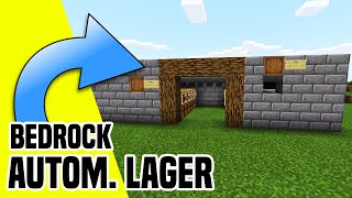 Minecraft Bedrock Automatisches Lager 117 super einfach und super schnell gebaut [upl. by Innek]