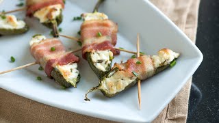 Easy Bacon Wrapped Jalapeno Poppers Recipe [upl. by Bertasi297]