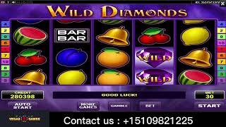 Wild Diamonds I Vegas7Games I Interesting slot game [upl. by Adlog67]