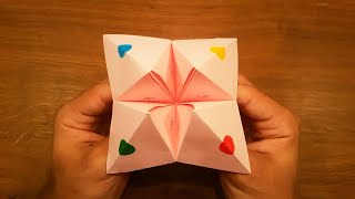 How To Make a Paper Fortune Teller  EASY Origami [upl. by Femi]