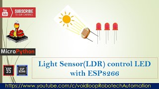 24 LED controlled with Light Sensor LDR by Using microPython and ESP8266 [upl. by Rivers405]