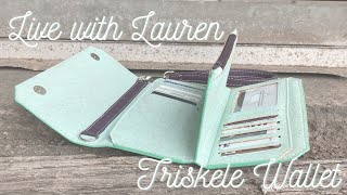 Live Sewing with MoreMeKnow Triskele Wallet [upl. by Elrak266]