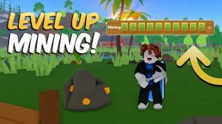 How To Level Up Mining FAST Farmstead Roblox [upl. by Ennairb635]