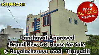 G1 Brand New House for Sale  Rayalacheruvu road Tirupathi realestate tirupatirealestate [upl. by Eizeerb]