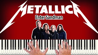 Metallica  Enter Sandman  PIANO TUTORIAL [upl. by Thorpe]