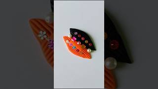 Very easy and creative dough pastry clay craft idea 🧡🖤 shortvideo shorts youtubeshorts trending [upl. by Carbrey]