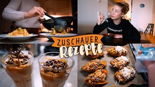 EINEN TAG lang nur ZUSCHAUER REZEPTE nachkochen  Frühstück Mittag Snack Abendessen [upl. by Kared538]