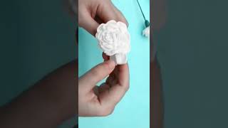 DIY rose flowers from tissue paper Make Round Tissue Paper Flower DIY Paper Craftshorts diy rose [upl. by Wickner]