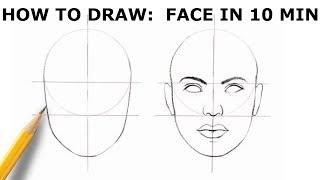 HOW TO DRAW FACE  Basic Proportion [upl. by Fredela]