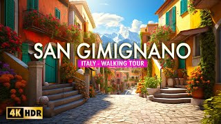 San Gimignano Tuscany Italy 4K HDR Walking Tour  Explore the Medieval Beauty  2023 [upl. by Llevad]