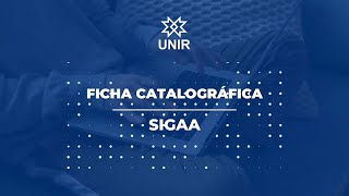 Ficha Catalográfica SIGAA [upl. by Primo350]