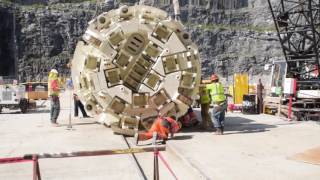 Cutter Head Installed on Tunnel Boring Machine [upl. by Rae]