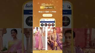 Biggest Saree Sale  Buy 1 Get 1 Free  sudathi saree festivalsaree [upl. by Brocklin415]