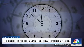 End of Daylight savings time impact on kids  NBC4 Washington [upl. by Atirres]