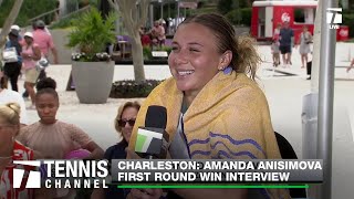 Amanda Anisimova Healthy amp Happy to Compete Again  Charleston First Round [upl. by Publias]