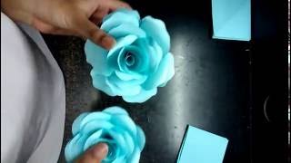 DIY How to make realistic and easy paper roses complete tutorial [upl. by Eriuqs]