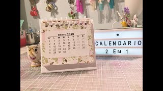 Calendario 2 en 1TUTORIAL SCRAPBOOKING [upl. by Ayotnahs]