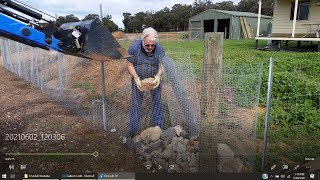 Gabion style wall without boxes  alternative engineering idea [upl. by Yatnohs]